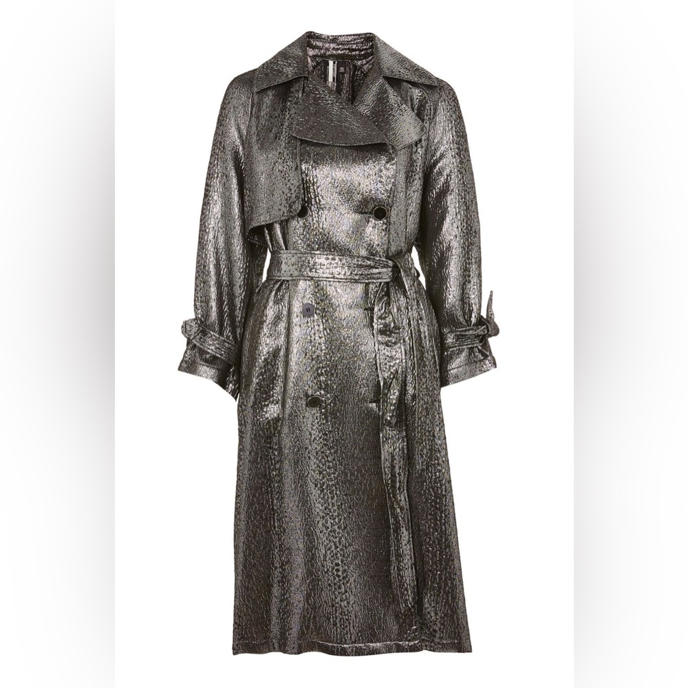 TOPSHOP METALLIC TRENCH COAT